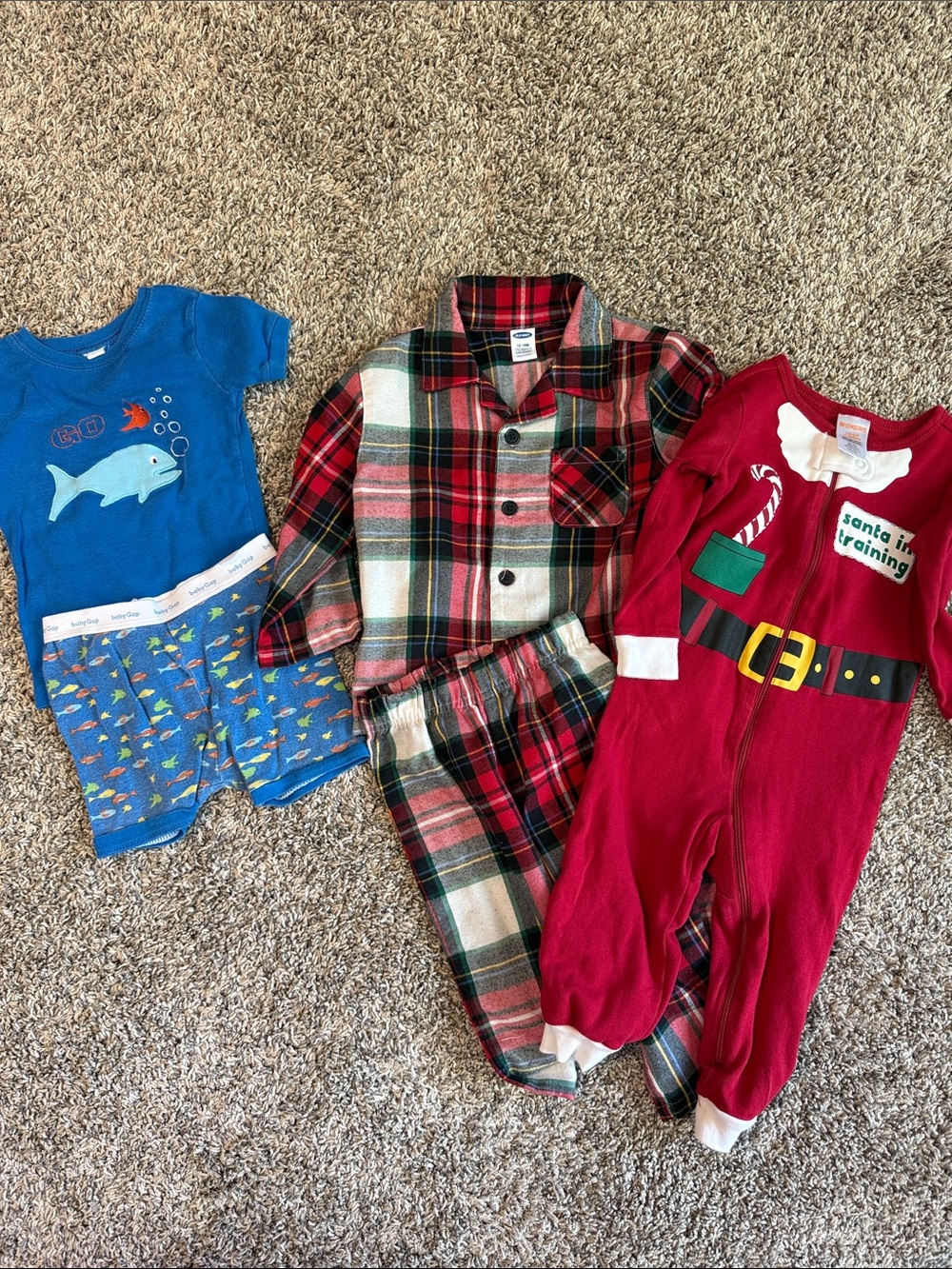 GAP Blue Shark Appliqué Tee with Fish Print Shorts